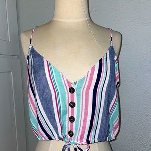 cropped striped top